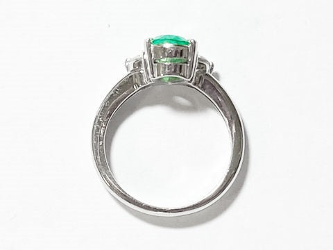 Emerald Pt900エメラルド ダイヤモンドリング(No.46034)