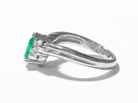 Emerald Pt900エメラルド ダイヤモンドリング(No.46034)
