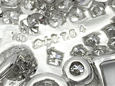 Diamond K18WGダイヤモンドブローチ (No.46918)