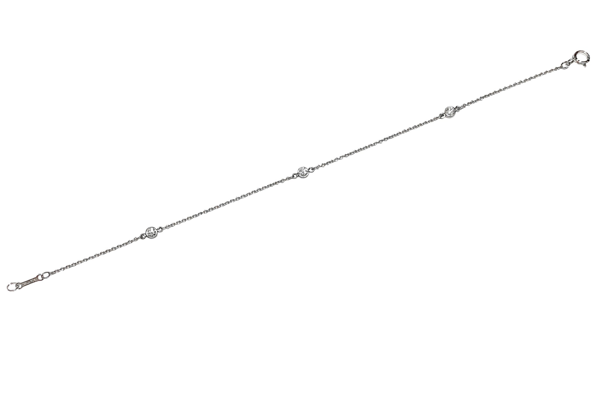 ティファニー PT950 ダイヤ ブレスレット 16.5cm