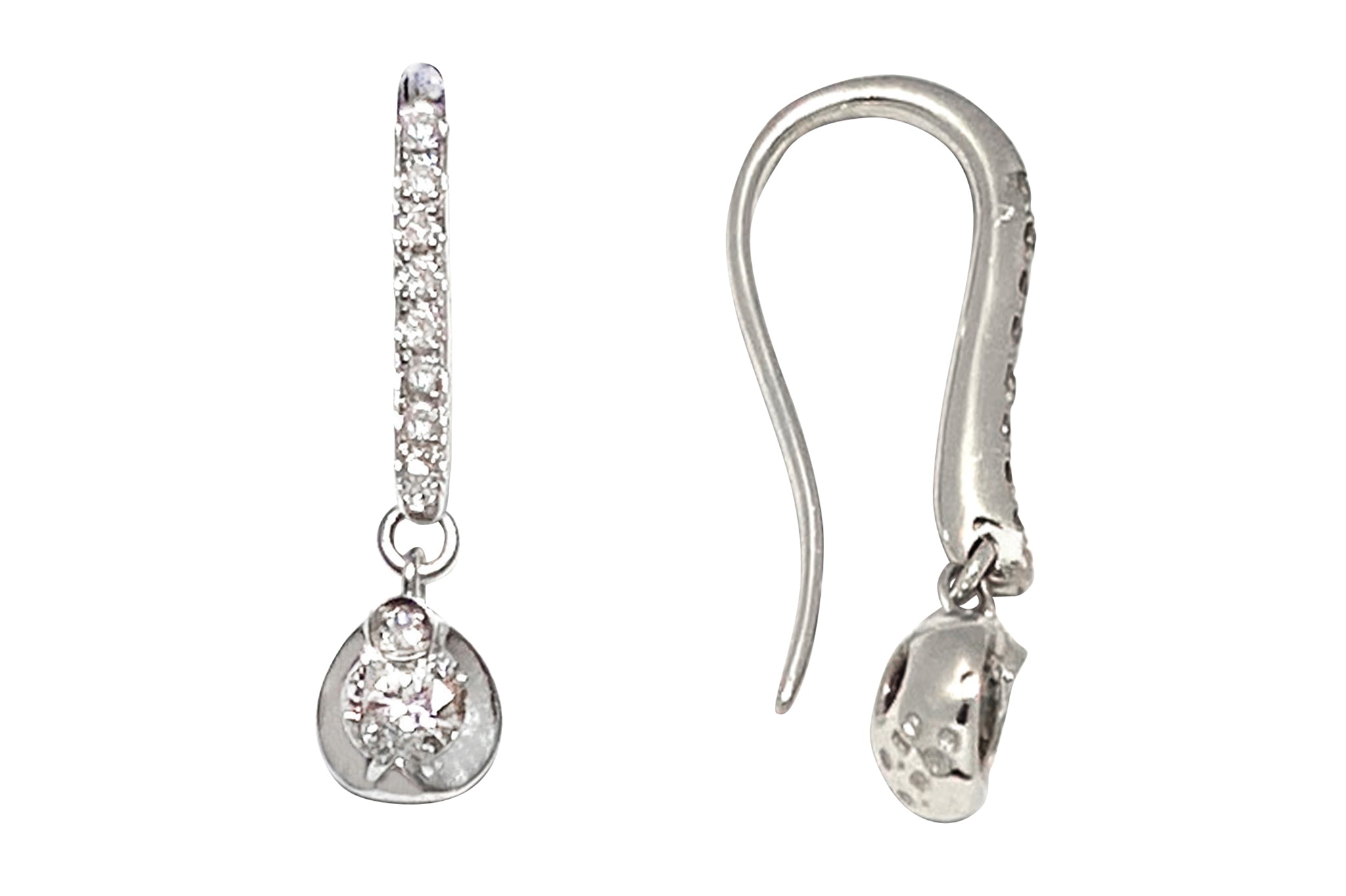 k18 wg ダイヤモンド ピアス Diamond earring ホワイト www