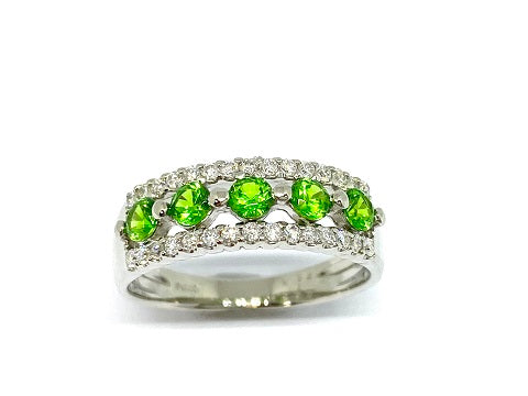 Demantoid Garnet K18WGデマントイド ダイヤリング (No.126623) – JEX