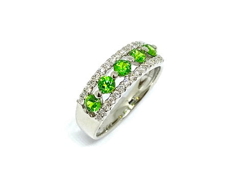 Demantoid Garnet K18WGデマントイド ダイヤリング (No.126623) – JEX