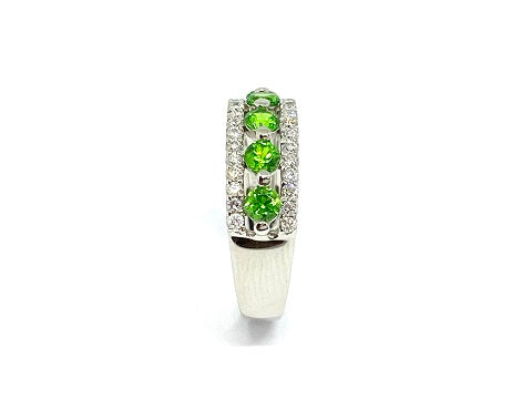 Demantoid Garnet K18WGデマントイド ダイヤリング (No.126623) – JEX 