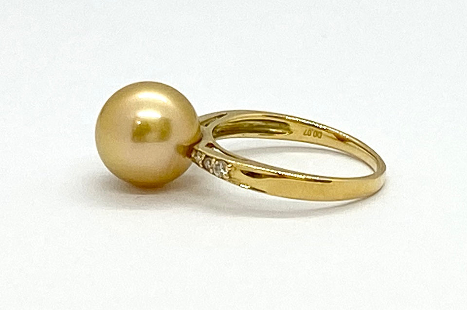Golden Pearl K18ゴールデンパール ダイヤリング (No.126755) – JEX