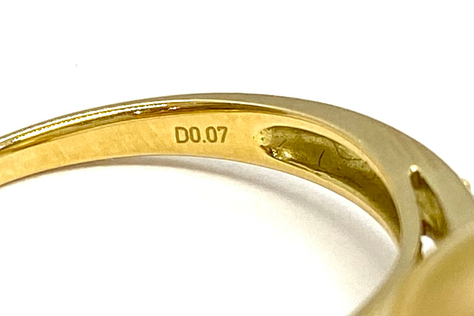 Golden Pearl K18ゴールデンパール ダイヤリング (No.126755)