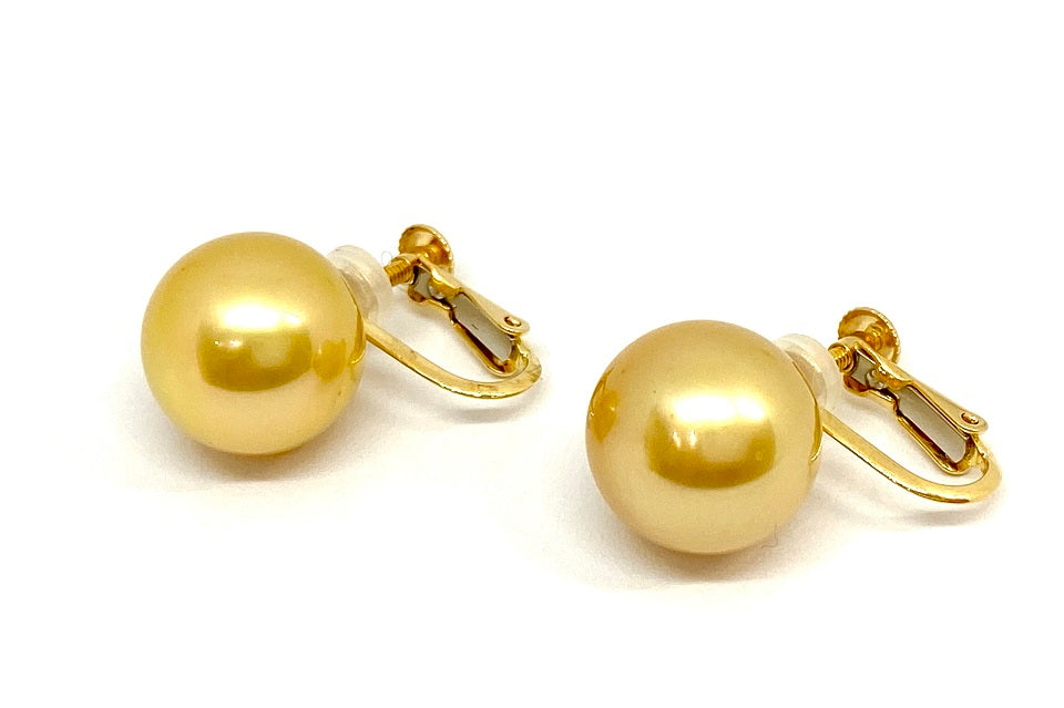 Golden Pearl K18ゴールデンパールイヤリング (NO.127319) – JEX宝石