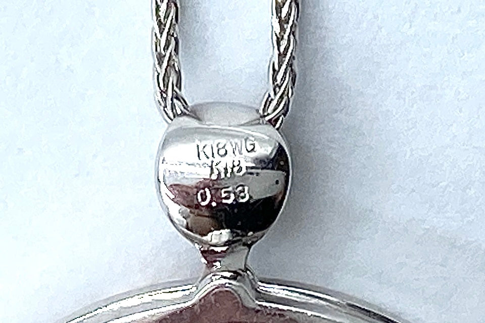 Diamond K18WG/PGダイヤモンドペンダント (NO.127331)