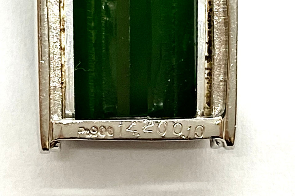 Green Tourmaline Pt900グリーントルマリン ダイヤモンドペントップ (NO.127447)