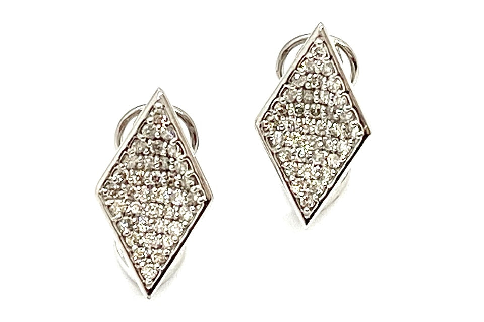ジュエリーk18 wg ダイヤモンド　ピアス　Diamond earring ゴールド