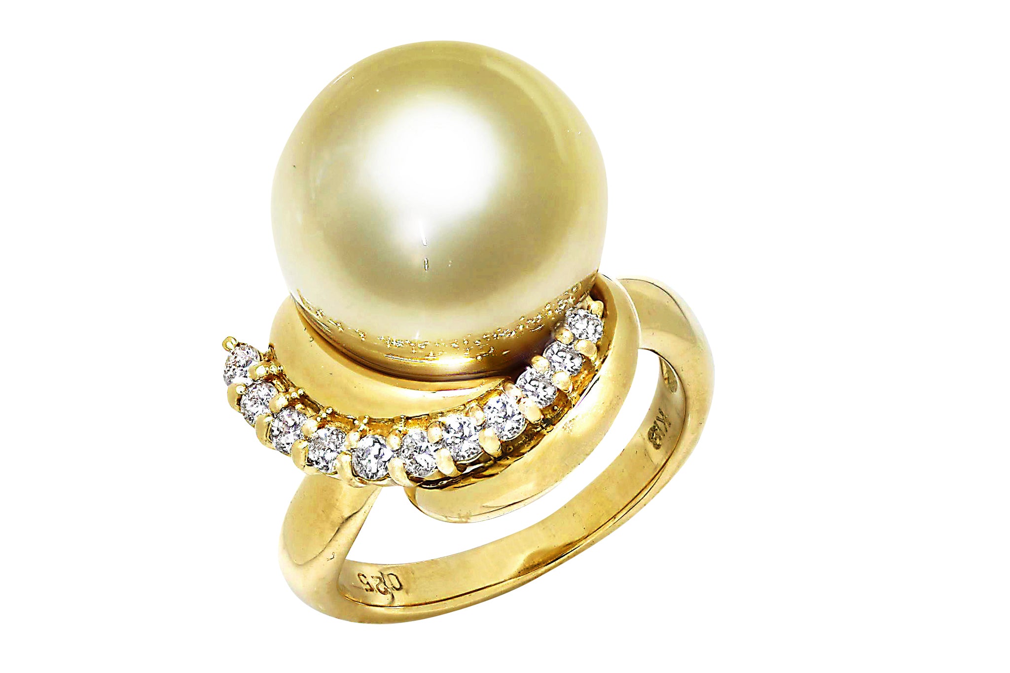 Pearl K18白蝶パール ダイヤモンドリング (NO.127558) – JEX宝石  