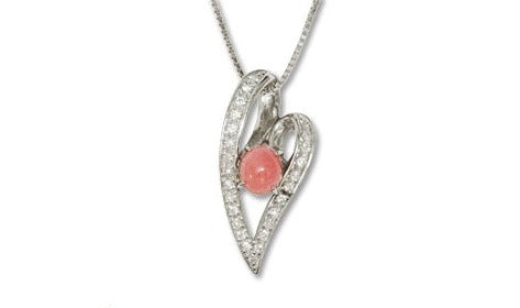 Conch Pearl Pt900/K18WG(NC)コンクパール ダイヤモンドペンダント (No.302256)