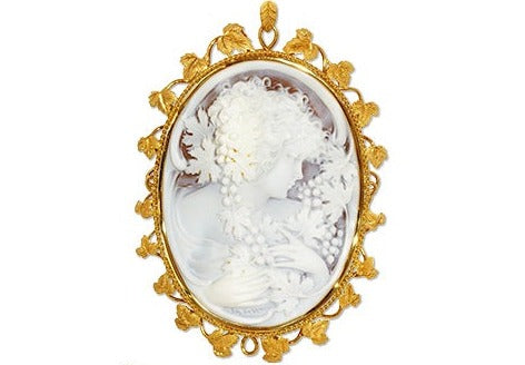 Shell Cameo K18シェルカメオブローチ兼ペントップ (No.303515) – JEX Shell Cameo K18シェルカメオブローチ兼ペントップ (No.303515) – JEX