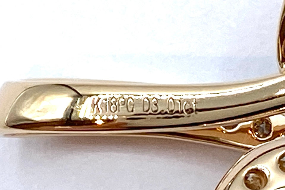 Diamond K18PGダイヤモンドペントップ (NO.60691)