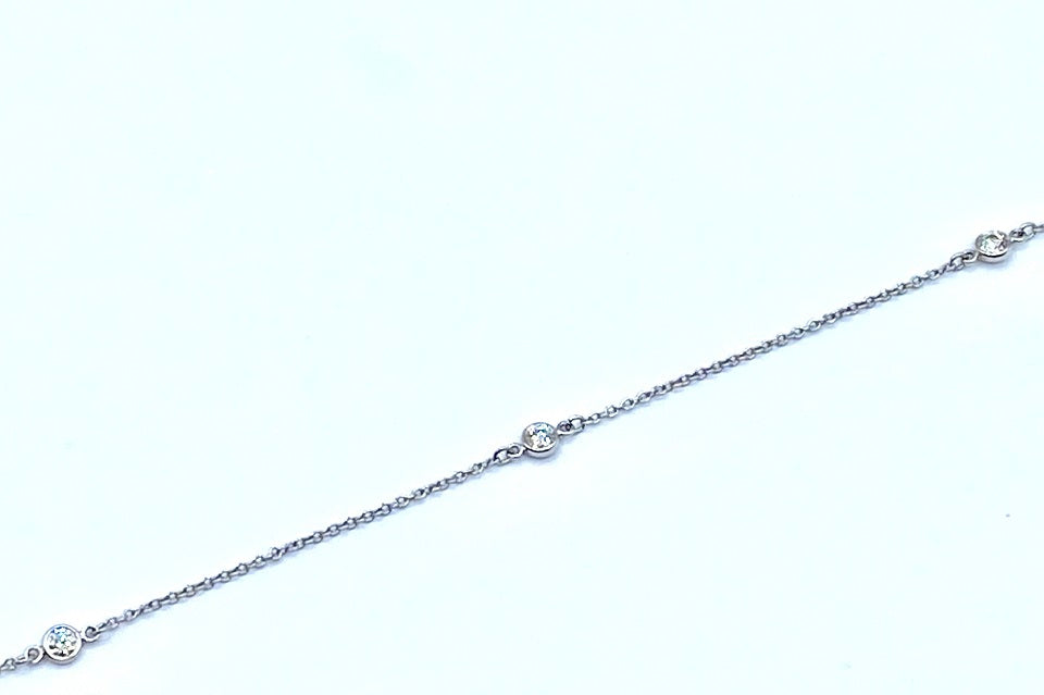 ティファニー Tiffany & Co. ブレスレット バイ ザ ヤード 60099265 3ポイント ダイヤモンド 0.15ct PT950