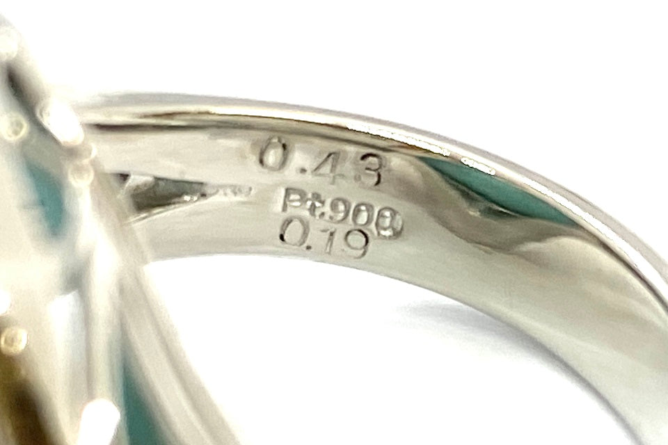 Pt900/K18 エメラルド・ダイヤモンド 指輪 品番r20-378