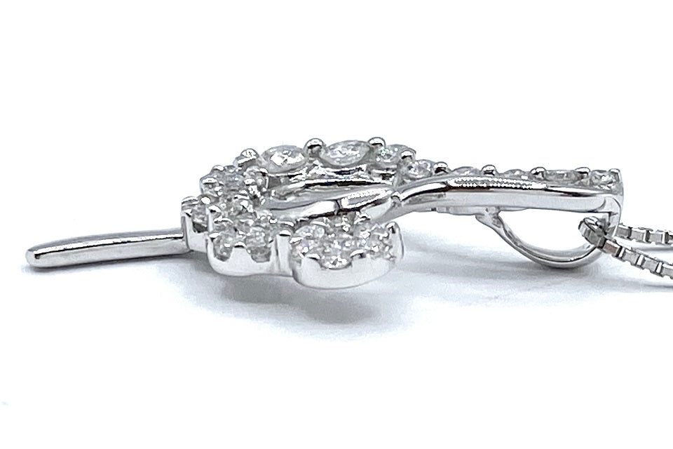 Diamond K18WGダイヤモンドペンダント (NO.61475)